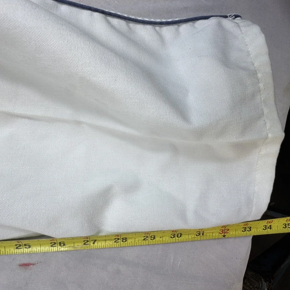 Dickies Track Pants Men 34W White Regular Fit Flat Front Elastic Waisted Pull On